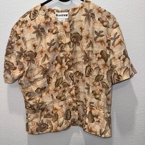 Joan Leslie Floral Button Down Shirt